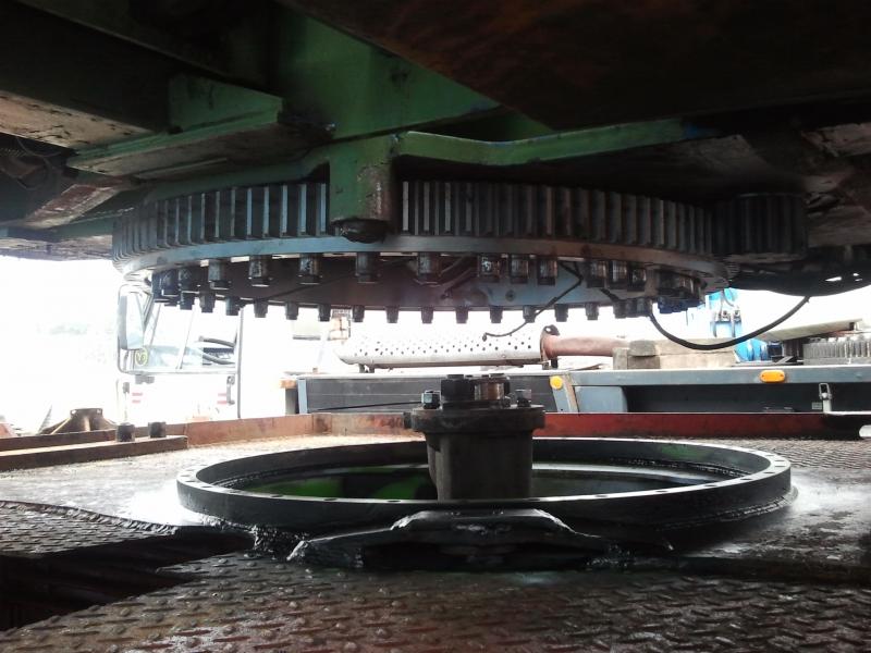 Replacement of slewing ring (main bearing)